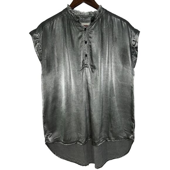 Tina + Jo Women's Medium Silver Metallic Sleeveless Top - Picture 1 of 7